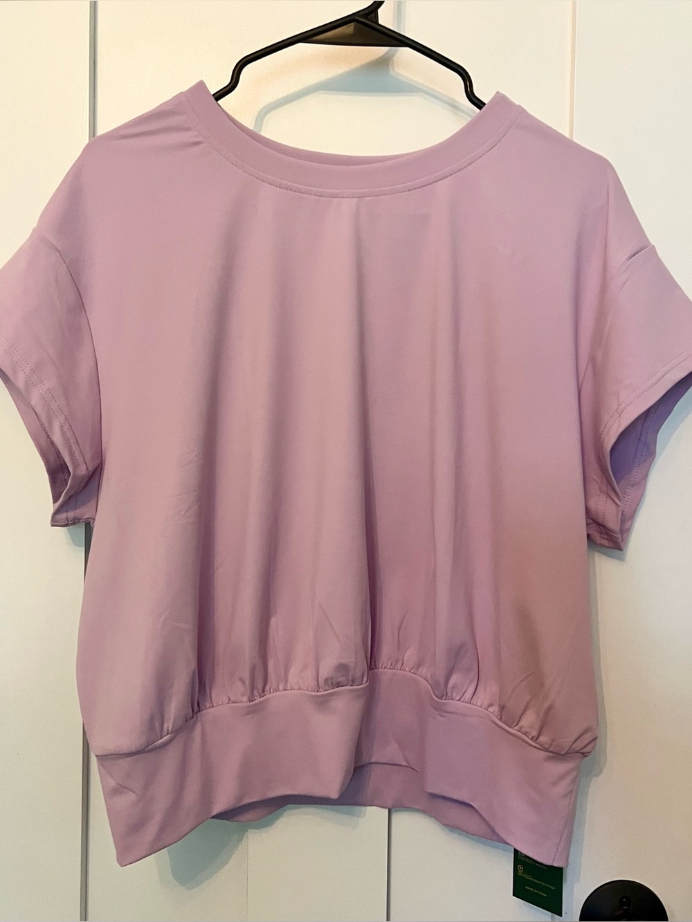 Lavender Pink Relaxed Short Sleeve Athletic Tee